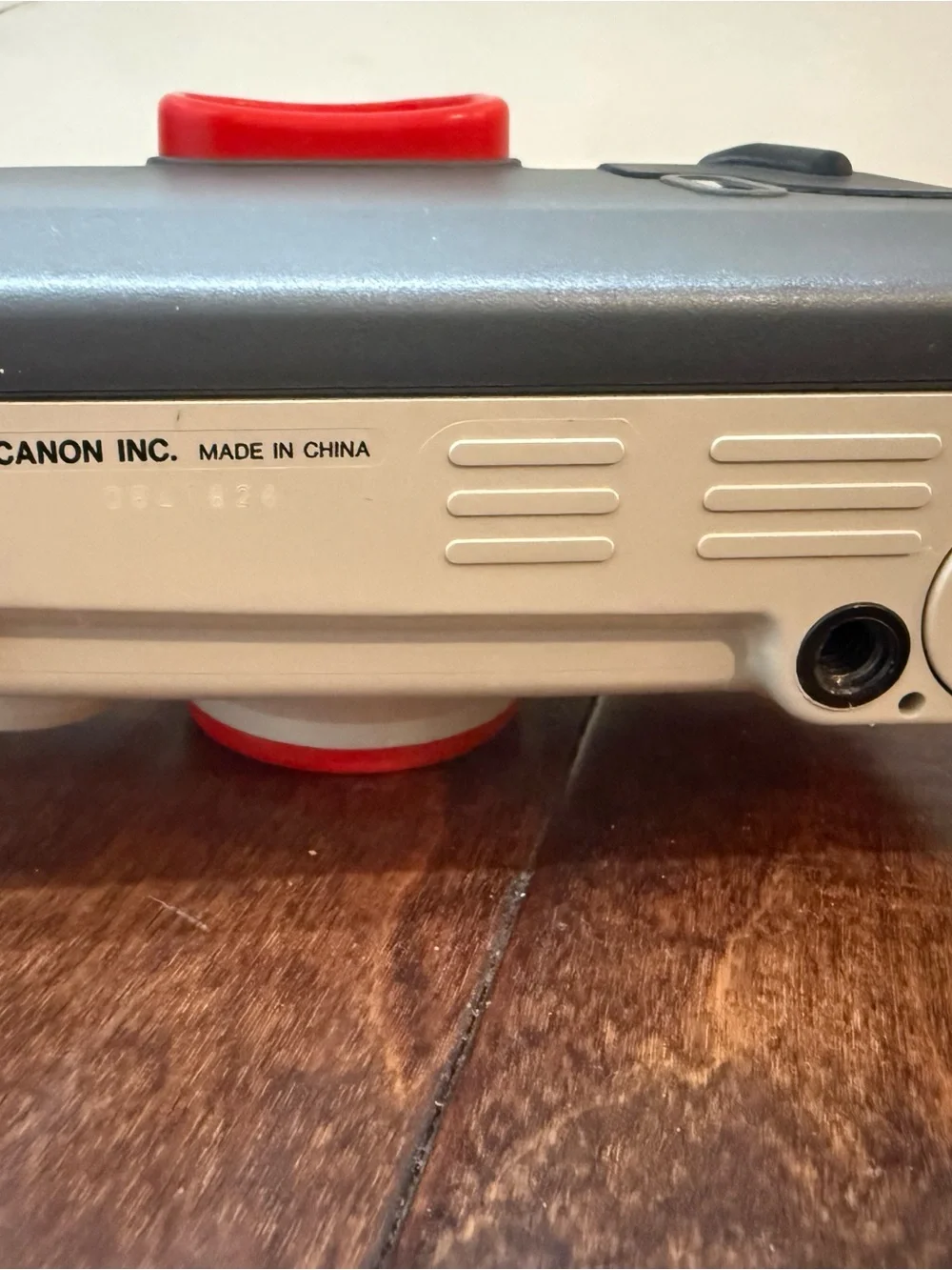 Canon White and Red Sure Shot WP-1 Compact Film Camera